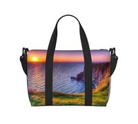 Ireland Sunset Seascape Print Italy Flag Print Versatile Handbag for Travel,Hand-Held Crossbody Travel Bag for Your Every Need