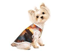 Ireland Sunset Seascape Print Lightweight Dog Vest, Cat Sleeveless Shirt, Breathable Mesh Design for Summer Walking and Play