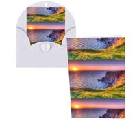 Ireland Sunset Seascape Print Thank You Cards Greeting Cards With Envelopes Blank Note Cards 10x15 cm Perfect for Thank Yous Invitations