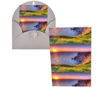 Ireland Sunset Seascape Print Thank You Cards Greeting Cards With Envelopes Blank Note Cards 10x15 cm Perfect for Thank Yous Invitations