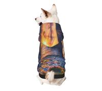 Ireland Sunset Seascape Printed Dog Hoodie Soft Dog Sweatshirt Cute Cat Dog Clothes for Small Dogs Kitten Puppy, L
