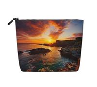 Ireland Sunset Seascape Versatile Travel Toiletry Bag Makeup Bag, Perfect for Daily Use and Business Trips