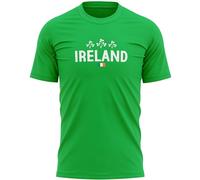 Ireland Supporters Mens T Shirt Shamrock Tee Irish Tricolour Top Rugby Football Fans, 3XL, Irish Green
