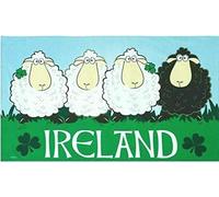 Ireland Tea Towel Irish Black Sheep White Novelty Cartoon Souvenir Gift Shamrock