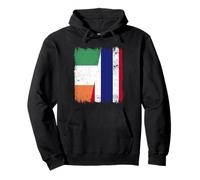Ireland Thailand Half Flag Irish Thai Roots Pullover Hoodie