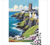 Ireland Travel Poster Puzzle for Adults 1000 Pieces | fun activity for teenagers to enjoy during the school holidays away from phones and social media to enjoy at home38x26cm