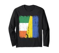 Ireland Ukraine Half Flag Irish Ukrainian Heritage Long Sleeve T-Shirt