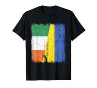 Ireland Ukraine Half Flag Irish Ukrainian Heritage T-Shirt