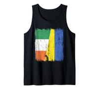 Ireland Ukraine Half Flag Irish Ukrainian Heritage Tank Top