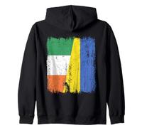 Ireland Ukraine Half Flag Irish Ukrainian Heritage Zip Hoodie
