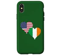 Ireland USA Flag on St Patricks Day A Proud Irish American Case for iPhone X/XS