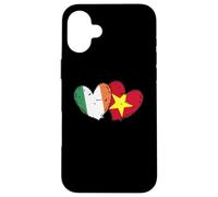 Ireland Vietnam Heart Flags Irish Vietnamese Love Pride Case for iPhone 16 Plus
