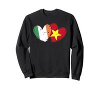 Ireland Vietnam Heart Flags Irish Vietnamese Love Pride Sweatshirt