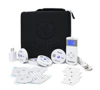 iReliev Wireless TENS + EMS Therapeutic Wearable System Wireless TENS Unit + Muscle Stimulator Combination for Pain Relief, Arthritis, Muscle Strength, Case & 4 Receiver Pods