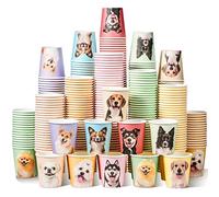 Irenare 500 Pcs 5 oz Paper Cups Bulk Dog Party Disposable Bathroom Cups Small Mouthwash Cup Puppy Disposable Paper Cups Hot Cold Beverage Drinking Cup for Travel Holiday Picnic Birthday Party Supplies