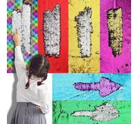 Irenare 6 Pcs Sensory Wall Sequin for Kids, Rainbow