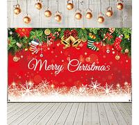 Irenare Christmas Backdrop Merry Christmas Banner Party Decoration Xmas Photography Background Photo Props for Winter Holiday New Year Eve Family Party Decoration Supplies(Snowflake)