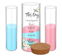 Irenare Unity Sand for Wedding Ceremony Set: Glass Vases, Sand, Cork Stopper (Red, Blue, Flower)