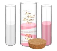 Irenare Unity Sand for Wedding Ceremony Set, Include Vase, Sand, Cork Stopper for Weddings Engagement Anniversary(Gray and Pink,Wedding)