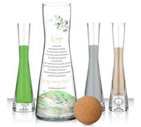 Irenare Unity Sand for Wedding Ceremony Set Wedding Sand Vase Kit Include Sand Ceremony Vase, Sand, Cork Stopper for Weddings Engagement Anniversary (Eucalyptus)