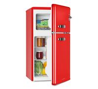 Upright Freezer Fridge Freestanding Food Chiller Home Kitchen Vegetable Box Red [EEK: E]