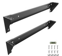 IRENPORU 2 Pack 1U Vertical Wall Mount Rack Steel Foldable Vertical Patch Panel Mounting Bracket for 19 Inch Networking Equipment