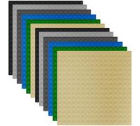 Irenwarl 12 Pack Classic Baseplates, 12.8 * 12.8cm Building Board Base Plate, Baseplate Set, Build and Display Board Set, Square Base Plates, for Building Blocks, Sand (6 Colours)