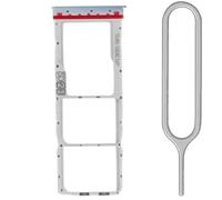 iReplaceParts SIM Tray Replacement Dual Sim Holder Slot Rubber Gasket With Sim Tray Ejector Tool For Motorola Moto G14 (Blue)