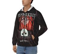 Ireser ICE Hoodie Men Nine Kills Men Casual Zip Hooded Sweatshirts Custom Hoody Unisex Black