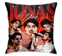Ireser Joe Actors Jonas Pillowcase Decorative Pillow Covers 18x18 inch Square Cushion Case for Living Room Bedroom Sofa Cars, White