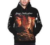 Ireser Rory Music Gallagher Men's Long Sleeve Hoodie Casual Pullover Graphic Print Sweatshirt Drawstring Hoodie Black