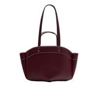 IRFHDCX Commuter Tote Bag Canvas bag for women product, splicing, large capacity commuting shopping(Burgundy,XL)