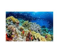 IRFHDCX Fish Tank Background PVC Fish Tank Decoration Poster Double Side 3D Background For Aquarium Ocean Plants Landscape Painting Sticker Decor Ornament(Green,41x61cm)