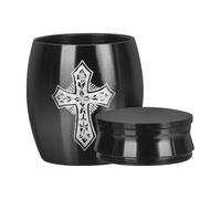 IRFHDCX Pet Urns For Dogs Ashes Metal Urns, Pet, Decorative, Souvenir, Commemorative, Burial, 16mm*25mm(Black)