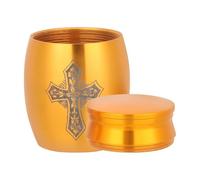 IRFHDCX Pet Urns For Dogs Ashes Metal Urns, Pet, Decorative, Souvenir, Commemorative, Burial, 16mm*25mm(Golden)