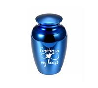 IRFHDCX Pet Urns For Dogs Ashes Pet Human Ashes Aluminum Alloy Cremation Urn Funeral Urns For Cat Dog Animal(Blue 70X45mm)
