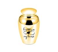IRFHDCX Pet Urns For Dogs Ashes Pet Human Ashes Aluminum Alloy Cremation Urn Funeral Urns For Cat Dog Animal(Gold 70X45mm)
