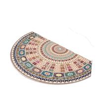 IRFHDCX Shower Mat Semi Circle Welcome Half Moon Kitchen Rugs Inside Doormat Indoor Non Slip Washable Blue Outdoor Rug For Home Decor(Color2,40X60CM)