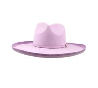 IRFHDCX Women's Bowler Hat 10cm Big Brim Fedora Hats Autumn Winter Jazz Top Hat Women's Wide Felt Cap(Color 8)