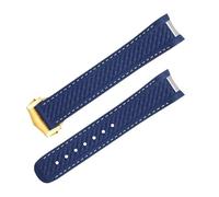 IRFKR 20mm 21mm Fluorous Rubber Watch Band For Omega Strap AQUA TERRA 150M AT150 Ultra Light Worldtimer 43mm 41mm Fold Clasp Watchbands(Blue5,20mm)