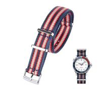 IRFKR 20mm High Density Nylon Bracelet Soft for Omega Speedmaster 007 Seatbelt Wristband Military Sport Retro Watchband for Seiko Strap Braid Belt(Blue Red,21mm)
