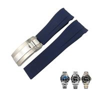 IRFKR 21mm Silicone Rubber Watch Band Replacement for Role Rolex DEEPSEA Sea-Dweller 126660 Blue Black Diving Sport Strap Free Tools(Blue,21mm)