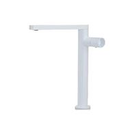 IRFKR Brushed Gold Tall Single Hole Basin Faucet: Single Handle Hot Cold Elevated Luxury Spout(B)