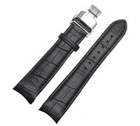 IRFKR Curved End Watchband For Citizen BL9002-37 05A BT0001-12E 01A Watchstrap Genuine Leather With Butterfly Buckle 20 21 22mm Fashion Strap(Purple Green,21mm)