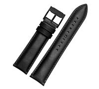 IRFKR For Fossil BQ2363/2453 ME3099 3052 3054 FS5380/5453 FS4735 FS4812 Cowhide Strap Vintage Genuine leather Watchband 20 22mm(Black black,24mm)