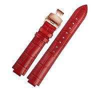 IRFKR Genuine Leather watchband for Ballon Bleu wrist band men female convex leather strap 14 * 8mm 18 * 11mm 20 * 12mm Fashion bracelet(Olive Flak,14-8mm)