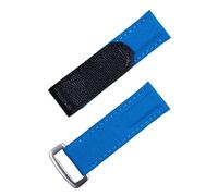 IRFKR Nylon Fabric Leather 20mm Colorful Watchband For Strap DAYTONA SUBMARINER GMT Yacht-Master DateJust Watch Band(Blue Sil Buckle)