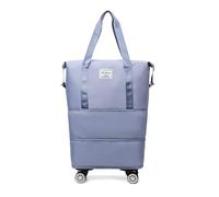 IRFKR Oxford cloth large capacity travel bag Dry wet separation storage business travel luggage bag Detachable universal wheel(Blue)