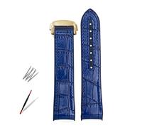 IRFKR Rubber Watch Bracelet For Omega 300 SEAMASTER 600 PLANET OCEAN Folding Buckle Silicone Strap Watch Accessories Watch Band(Blue gold,22mm)