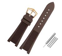IRFKR Watch bands Accessories Are Suitable For Patek Philippe 5711 5712G Nautilus Watch Chain Special Notch Silicone Strap 24-13mm(Brown Rose Gold)